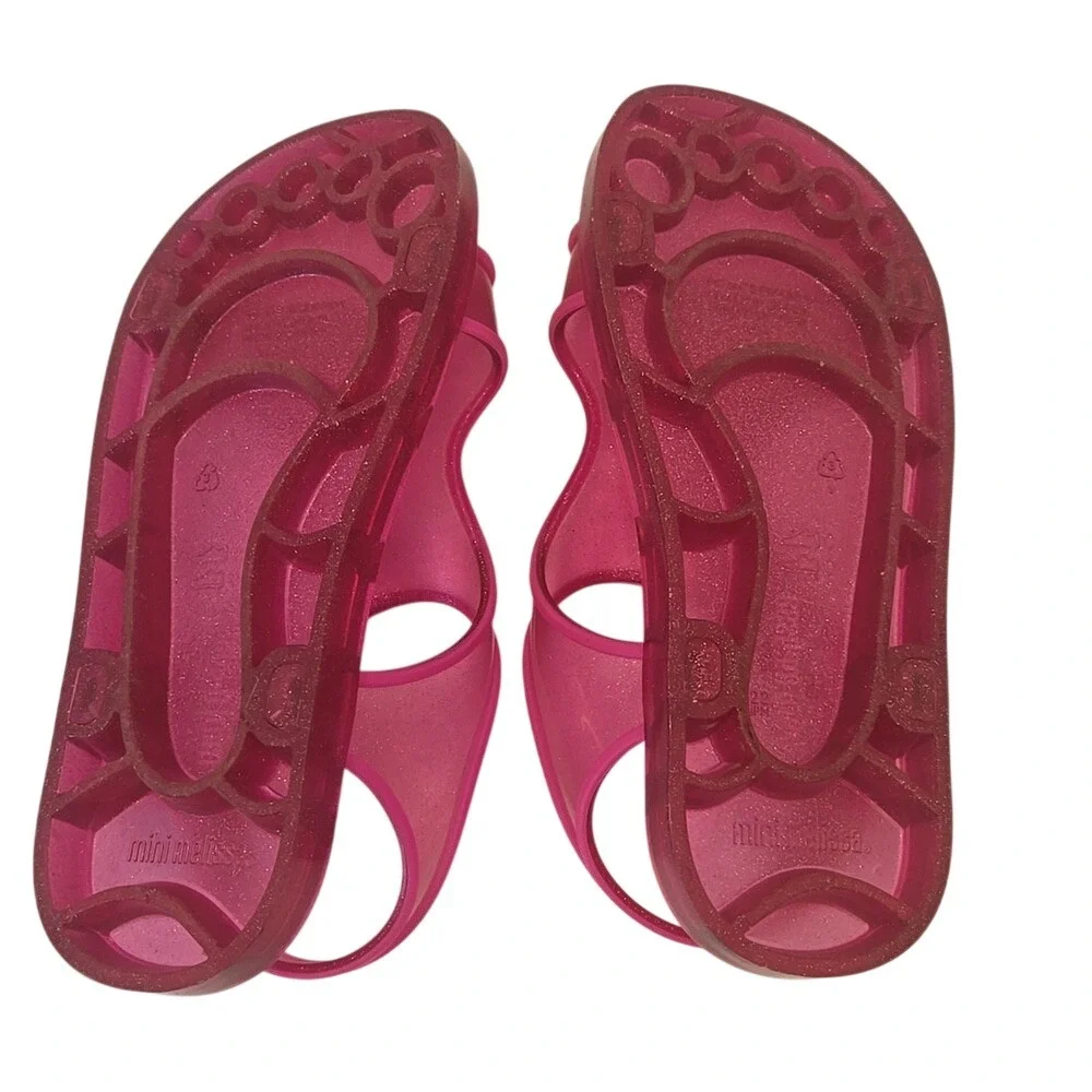 Mini Melissa Grendene Girl's‎ Ankle-Strap Flat Sandal Pink Jelly - Size 4